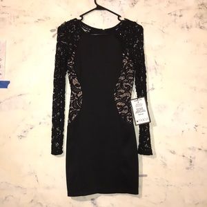 Black Sequin Laced Dress